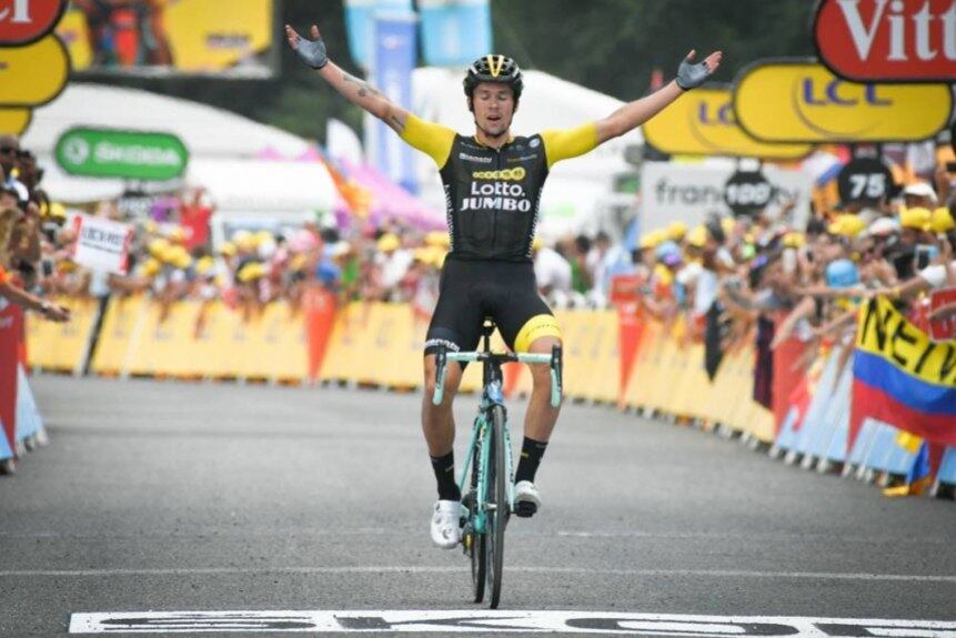Primoz Roglic teve um tempo de 5h28m17s na 19ª etapa da Volta da França. O desempenho lhe rendeu o primeiro lugar no pódio do circuito de Lourdes a Laruns, com 200,5 km de ext