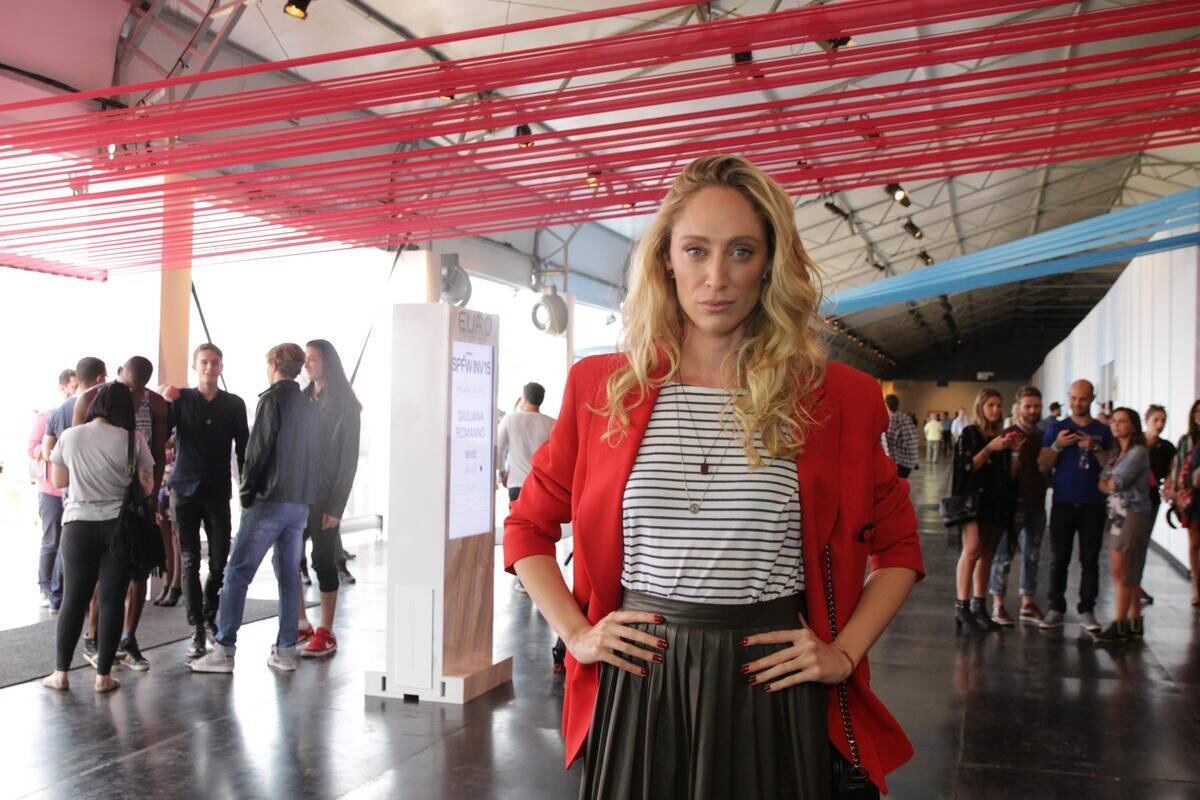 A top Talytha Pugliesi foi conferir os desfiles na SPFW