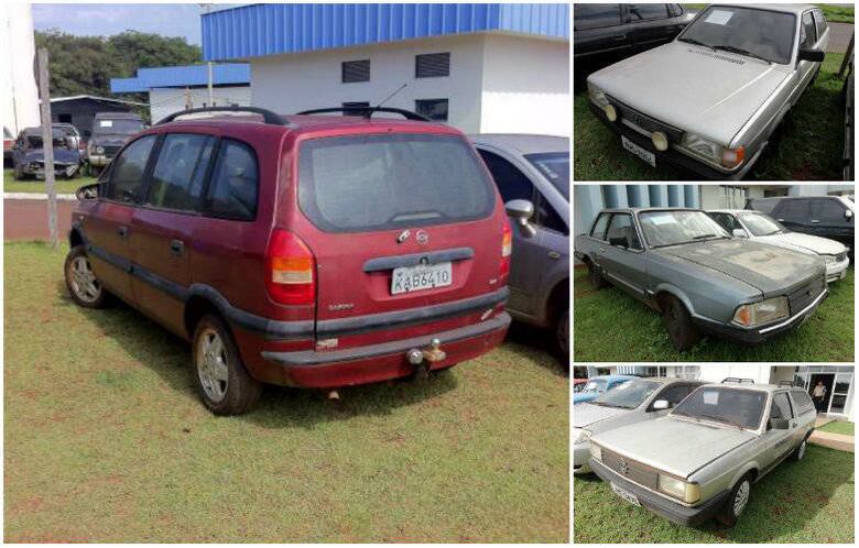Se a grana estiver curta, o lote 7 pode caber no seu bolso. Com preço mínimo de R$ 2.000, ele é composto por GM Zafira (01/01), VW Parati (1984), VW Gol (92/92) e Ford Del Rey (1988). Difícil vai ser arrumar garagem para guardar tudo isso de carro
