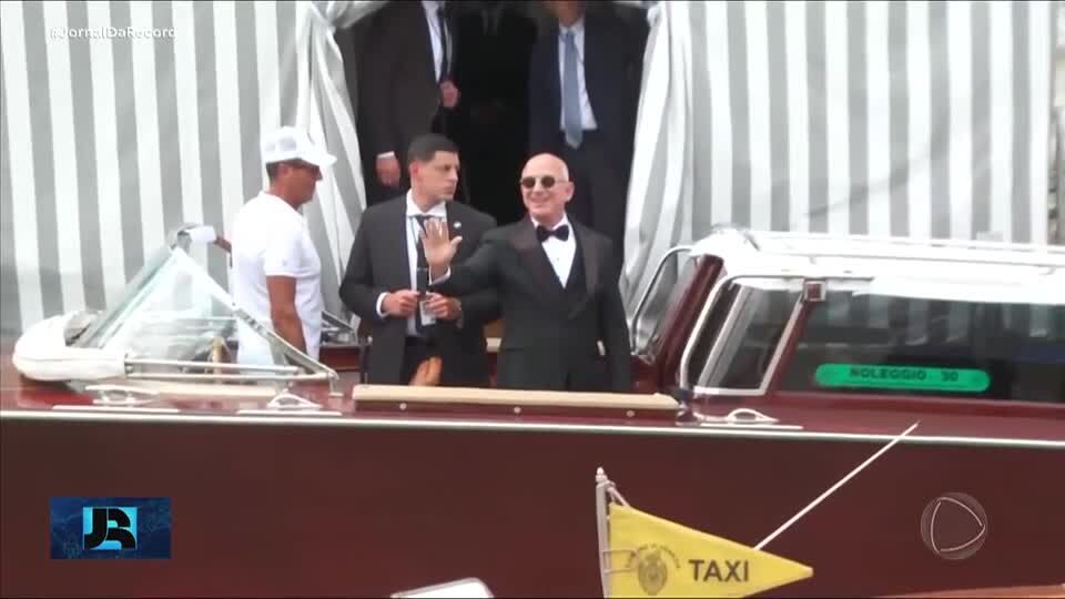 Cerimônia luxuosa do casamento de Jeff Bezos e Lauren Sanchez começa em Veneza, na Itália