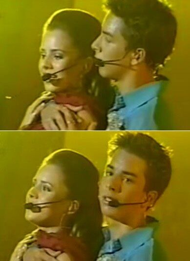 10) Sandy e Junior botam a galera para pular (Rock in Rio 2001)
Apesar de muitas atrações que não eram de rock terem sido vaiadas no festival, a dupla pop divertiu muita gente com uma performance cheia de coreografias, trocas de roupas e efeitos especiais