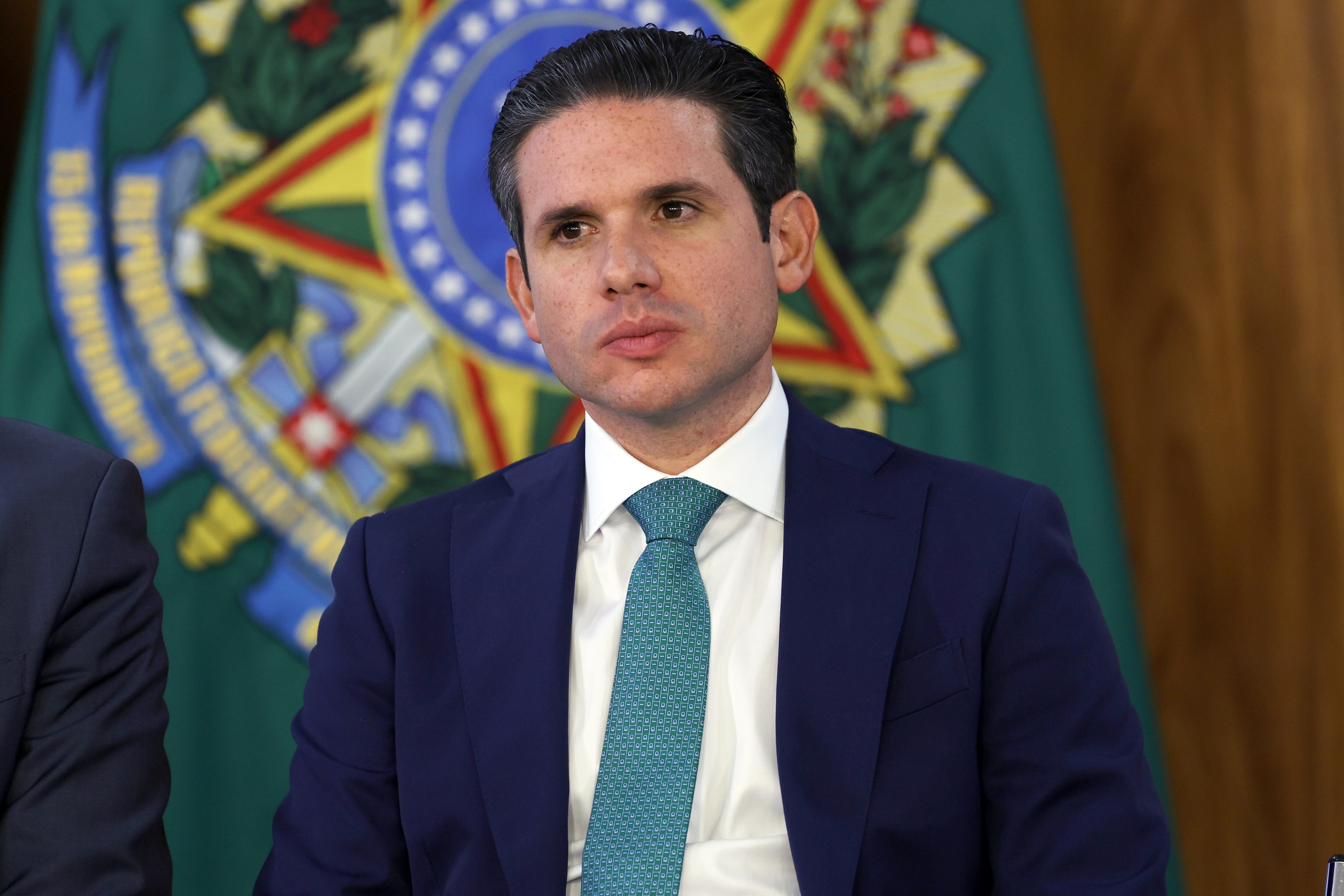 Brasília (DF) 13/08/2025 - O presidente da Câmara dos Deputados, Hugo Motta, durante assinatura da medida provisória (MP) Brasil Soberano., no Palácio do Planalto Foto: CanalGov/Reprodução