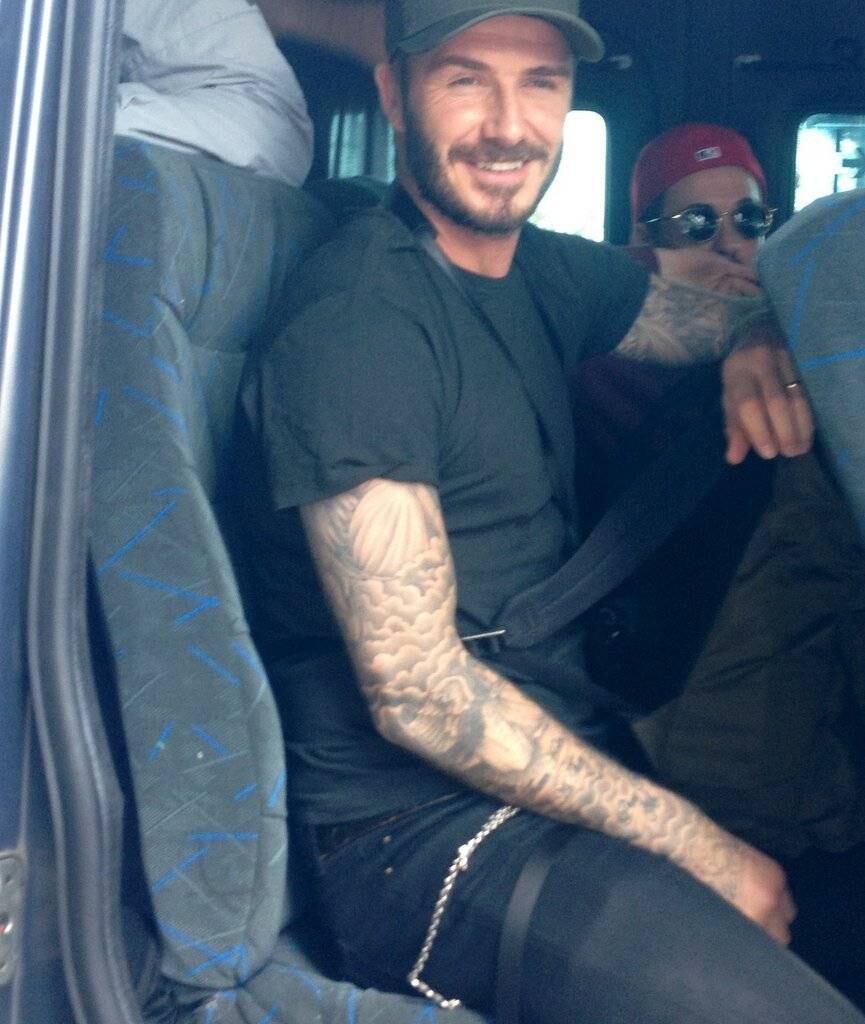 Conhecido por ser modelo e jogador de futebol, Beckham mostrou boa forma, aos 38 anos 