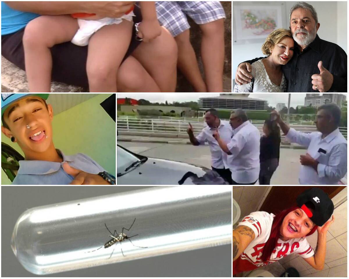 Um caso que chocou moradores de Joinville (SC): três homens
decapitaram um adolescente e gravaram um vídeo do crime. As imagens foram
divulgadas nas redes sociais. No Espírito Santo, bandidos renderam uma família
que voltava de uma festa na igreja. As duas filhas do casal foram estupradas.
Áudios que circulam pelo WhatsApp mostram taxistas prometendo uma “guerra”
contra motoristas do Uber em São Paulo. As investigações contra o ex-presidente
Lula trouxeram mais novidades sobre o uso de um sítio pela família dele. Essas
e outras notícias que foram destaque nesta semana você confere nas próximas
fotos