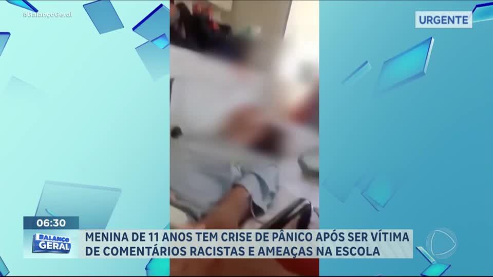 Menina de 11 anos tem ataque de pânico após sofrer ataque racista na escola