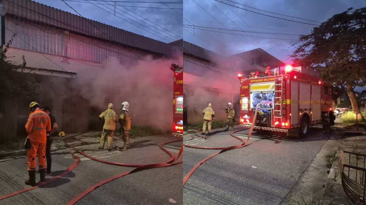 Segundo os bombeiros, havia grande volume de materiais combustíveis em chamas dentro da edificação, mas não foi constatado abalo estrutural aparente.