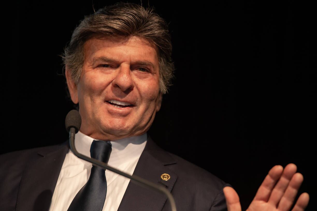 Luiz Fux durante debate sobre arbitragem em São Paulo