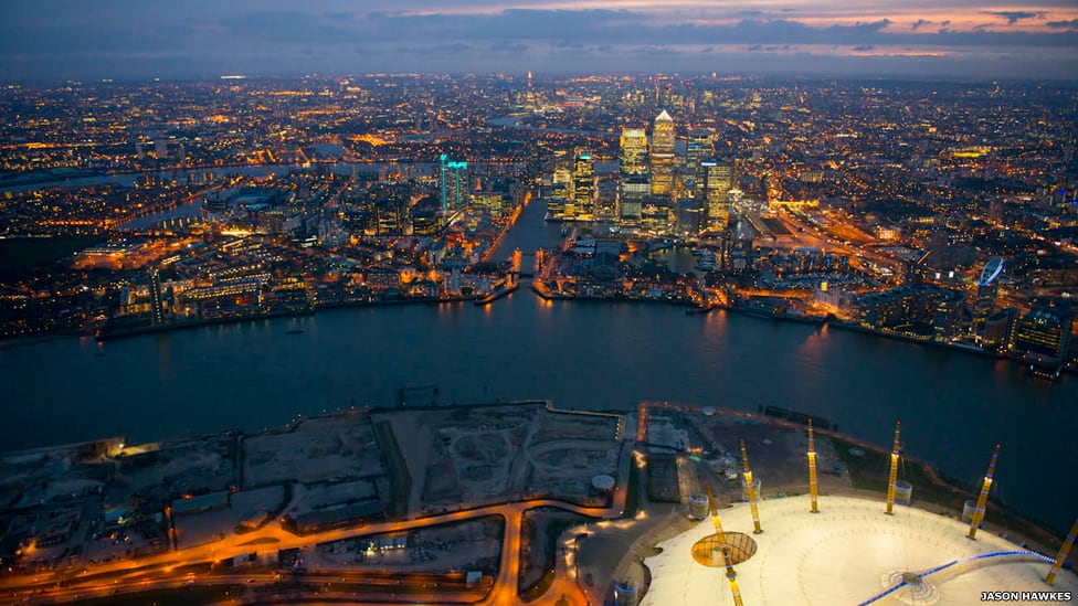 Imagens aéreas mostram Londres em perspectivas espetaculares