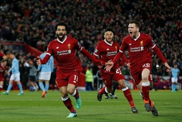 O Liverpool venceu o Manchester City pelas quartas de final da Liga dos Campeões