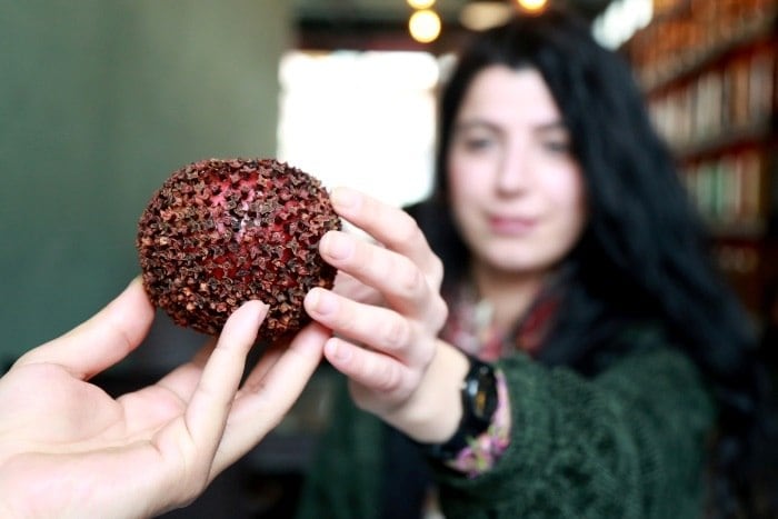Na Turquia, o Valentine's Day é comemorado de modo simples: maçãs cobertas de cravos são um presente tradicional entre os namorados.