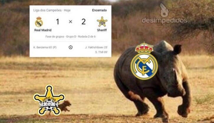 'Zebra' das grandes! Pela Champions League, Sheriff vence o Real Madrid e web não perdoa nos memes.