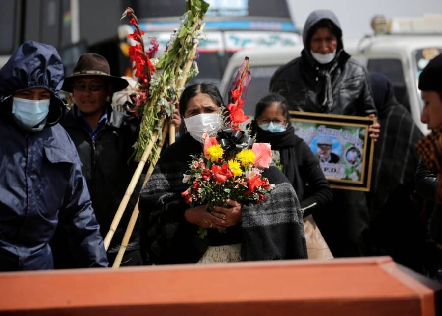 Vítima de covid-19 em El Alto, na Bolívia