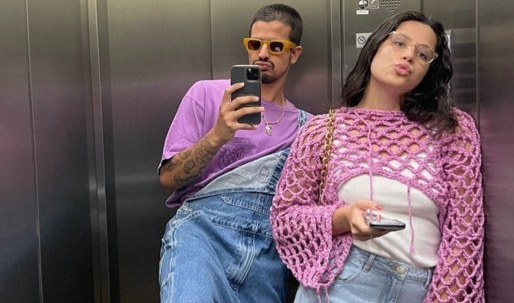 Enzo Celulari e Sophia Raia com looks combinados