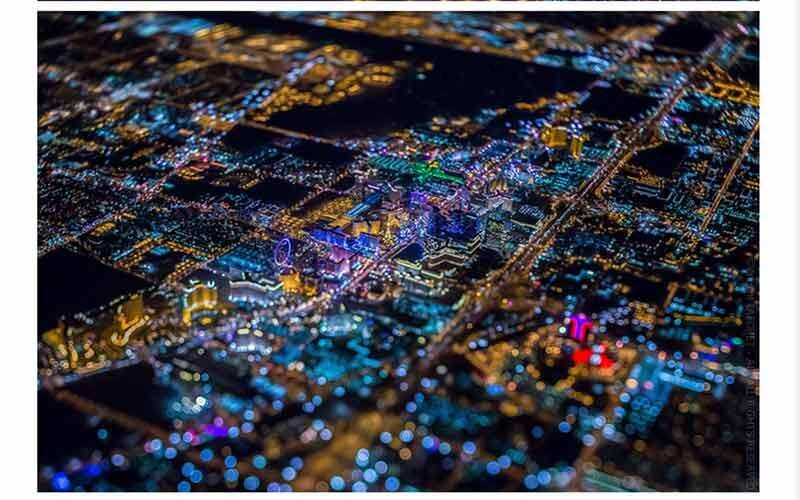 O equipamento usado pelo fotógrafo permitiu conseguir imagens cristalinas e de alta qualidade, com as quais qualquer fotógrafo sonha durante toda a carreira. Ou vai dizer que não deve ser sensacional conseguir fazer uma imagem em que uma cidade inteira se parece feita com pecinhas de montar?