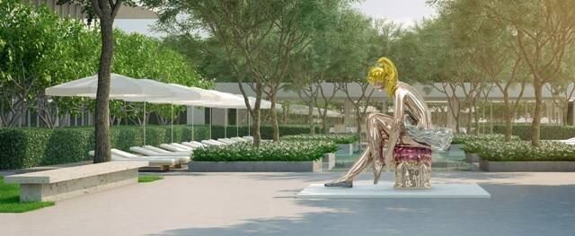 As obras de arte são um capricho do dono da construtora, o empresário Eduardo Constantini, milionário colecionador de artes — entre elas o Abaporu, de Tarsila do Amaral, comprado em 1995 por R$ 1,5 milhão e atualmente exposto no museu Malba, de Buenos Aires
