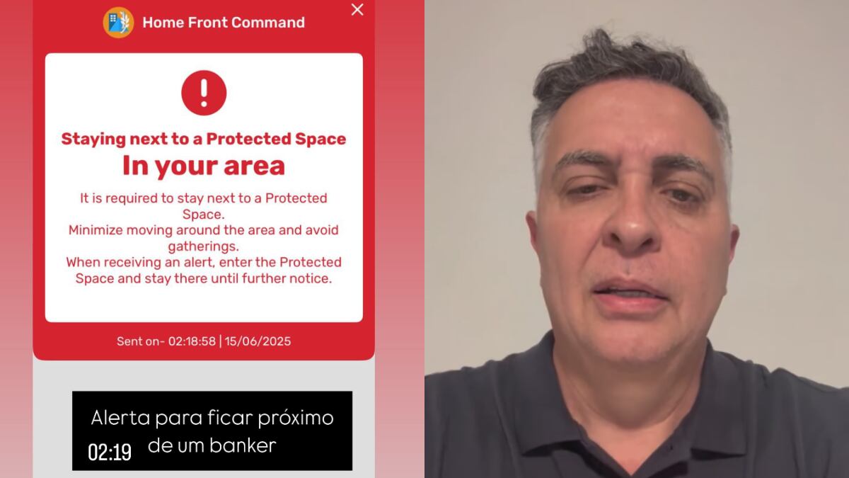 Damião e outros representantes políticos precisaram se abrigar em um bunker para se protegerem de ataques do Irã ao país