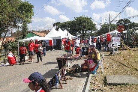 Acampamento dos apoiadores de Lula em Curitiba