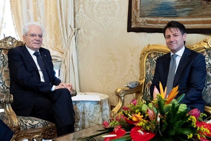 Presidente da Itália Sergio Mattarella e novo premiê Giuseppe Conte