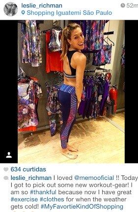 Pra piorar, Leslie ainda roubou o espaço de garota propaganda de uma marca de roupas fitness que era de Gabriela Pugliesi, acirrando ainda mais a briga entre as duas