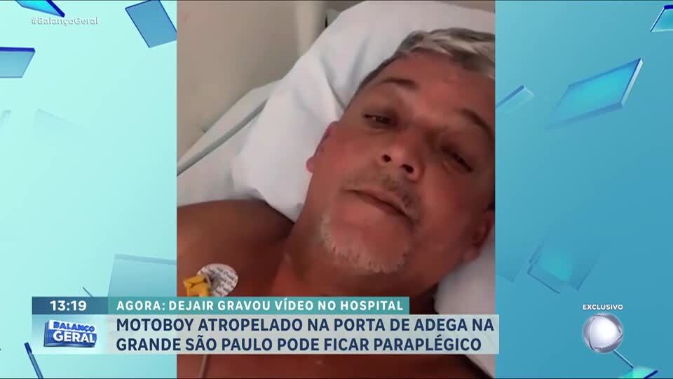 Motoboy atropelado na porta de adega em Barueri pode ficar paraplégico