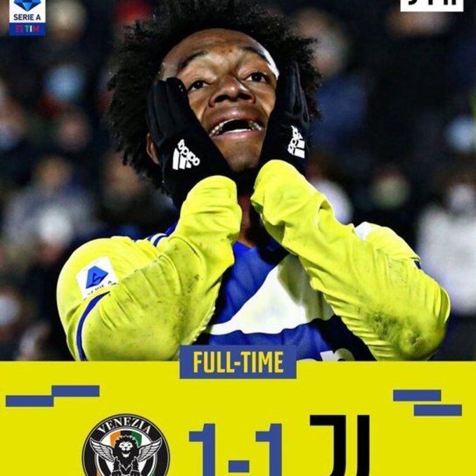 Cuadrado, da Juve, obviamente um resultado horroroso em Veneza