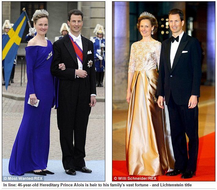 Com 46 anos, Prince Alois é o filho mais velho de Hans-Adam
II. Como príncipe herdeiro da família de Lichtenstein, ele terá direito a uma
vasta fortuna quando assumir o trono real