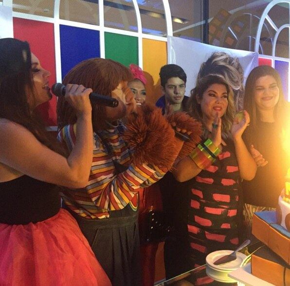 A festa ainda contou com a presença do personagem Fofão