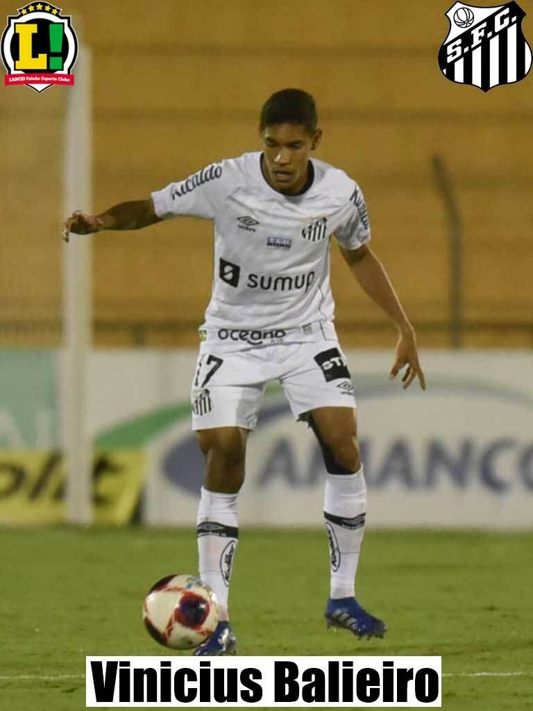 Vinícius Balieiro - 5,5 - Entrou e perdeu uma chance clara de gol.
