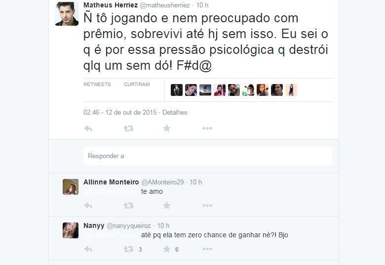 O cantor culpou a pressão do confinamento pelo desabafo de Li Martins