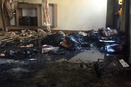 Sala de aula da creche ficou destruída