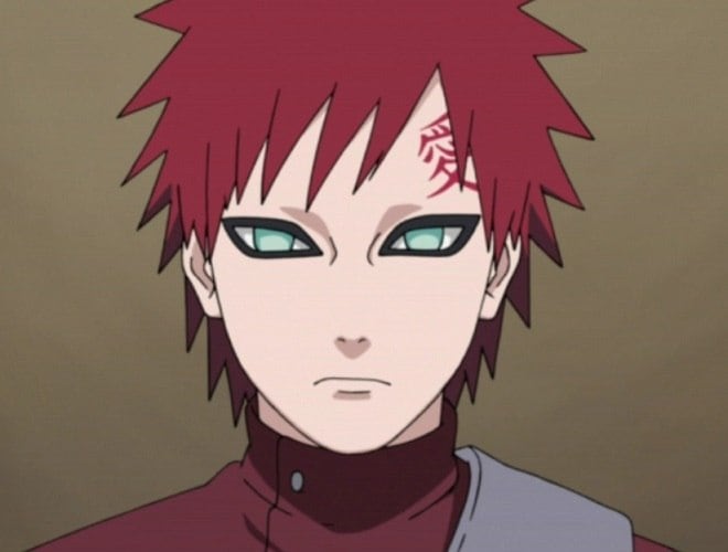 Gaara - Muita gente pode discordar, porém na fase clássica Gaara tinha muito mais habilidade de combate que Naruto, que ainda estava se desenvolvendo como ninja.