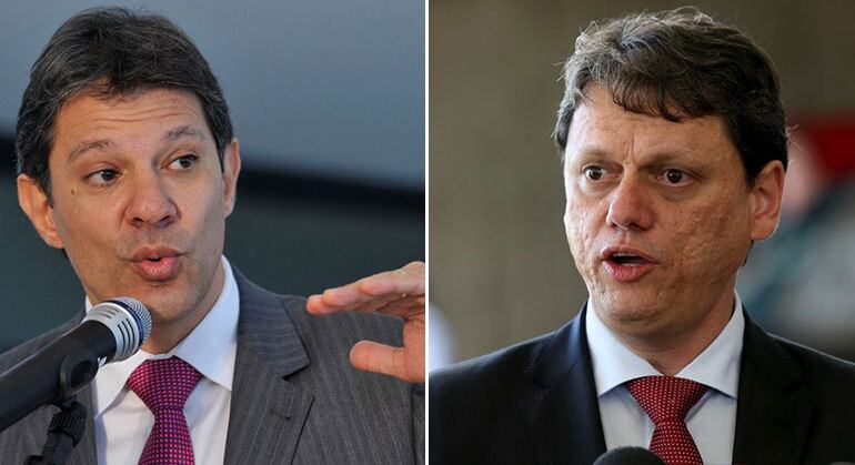 Fernando Haddad (PT) e Tarcísio de Freitas (Republicanos)
