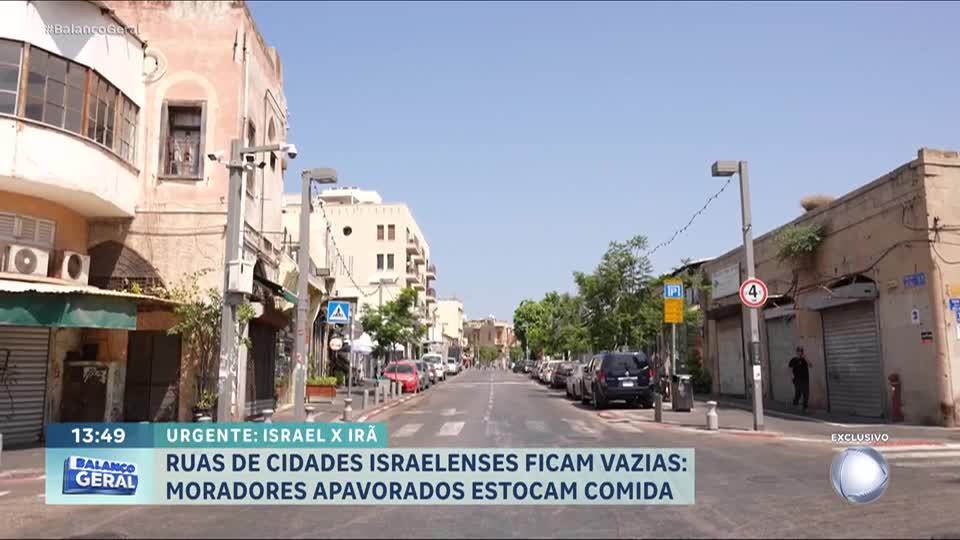 Após troca de ataques entre Israel e Irã, ruas de cidades israelenses ficam vazias