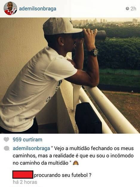 Se a coisa não tá facil pro Ganso... Imagina pro Ademilson?