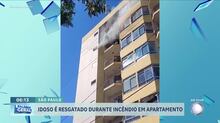 Idoso é resgatado durante incêndio em apartamento em Barueri (SP)