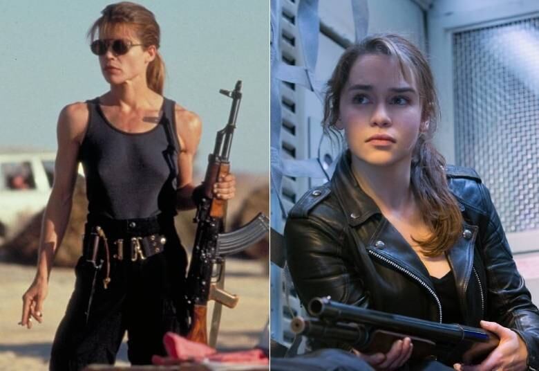 A diferença principal é que a Sarah de Emilia Clarke já sabia da sua importância para o futuro da humanidade, enquanto a de Linda Hamilton não tinha muita ideia do que estava acontecendo