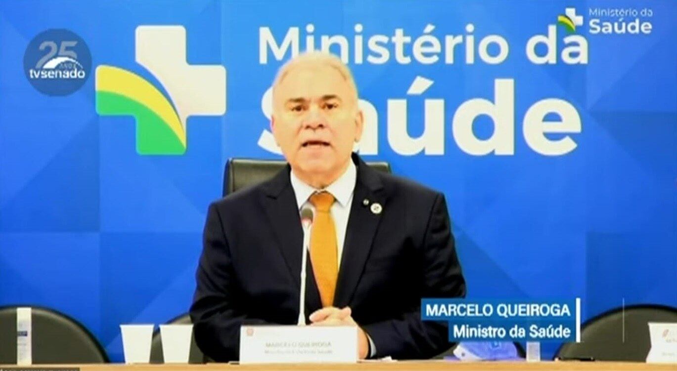 Ministro Marcelo Queiroga em audiência pública no Senado Federal