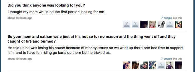 “Ele
disse que estava perdendo sua casa por problemas financeiros e então nós fomos
lá para dar apoio e nos divertir indo andar de kart, mas ele nos enganou”, escreveu Hannah na rede social de
perguntas e respostas Ask.fm, dois dias após seu resgate