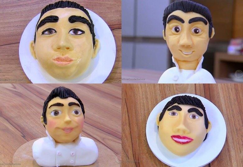 No episódio de Batalha dos Confeiteiros da última quarta-feira (23), para a surpresa dos competidores, Buddy Valastro propôs um desafio diferente: esculpir um rosto com pasta americana. E, melhor, o rosto a ser imitado deveria ser o do próprio Cake Boss!