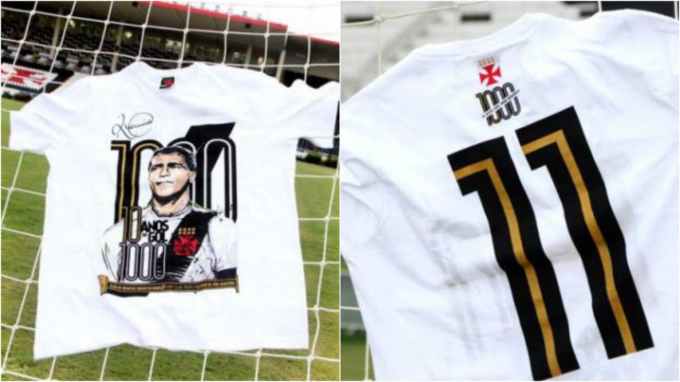 Camisas em homenagem aos 1000 gols do artilheiro Romário serão vendidas pelo Vasco