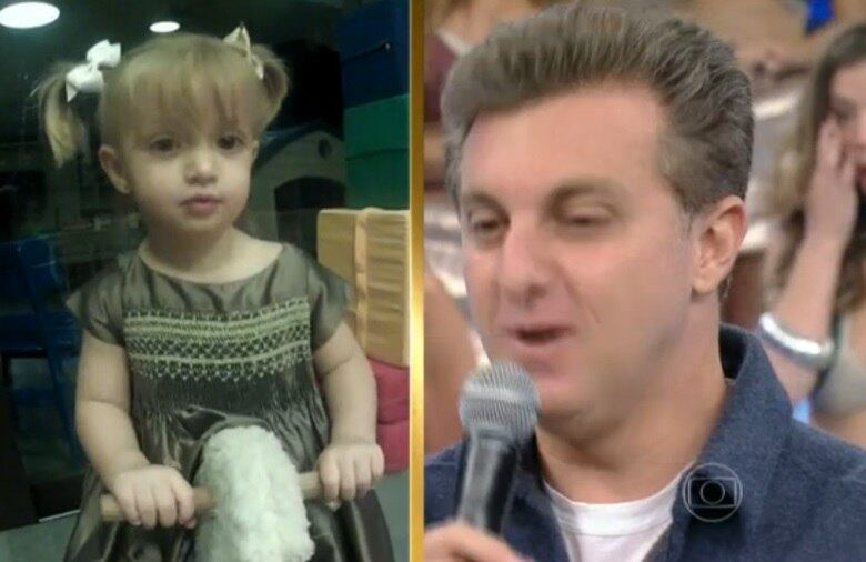 A homenagem do Faustão era para Luciano Huck, mas quem roubou a cena foi a pequena Eva, caçula de Huck e Angélica. Os dois são pais de três crianças