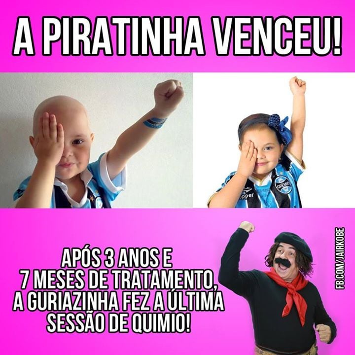 Depois de três anos e sete meses lutando contra um câncer, a piratinha Gabrieli Van Oudheusden Medeiros, que foi apadrinhada por Barcos, conseguiu vencer sua luta contra a doença!

Assista aos programas da Record no R7 Play
