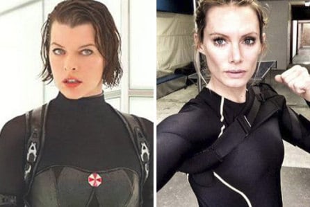 Milla Jovovich e sua dublê Olivia Jackson