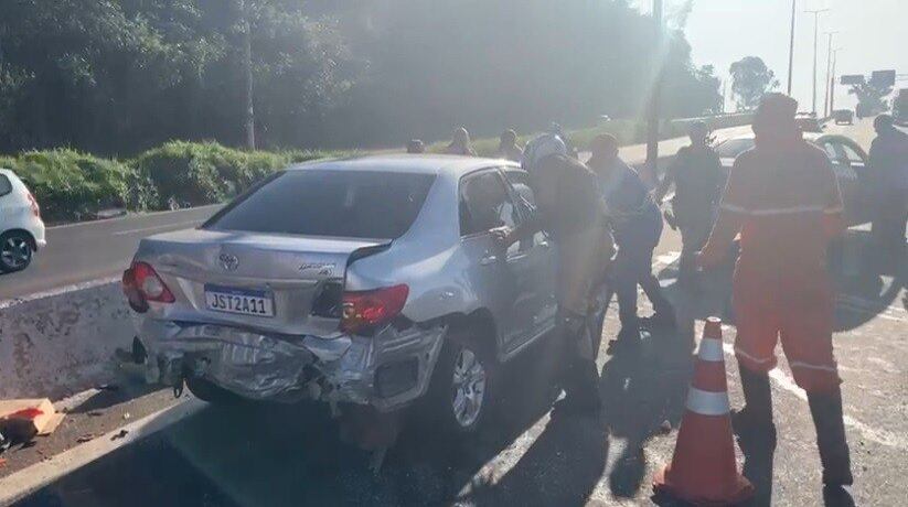 Acidente causou lentidão de 5 km