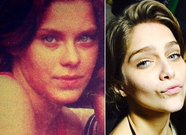 Carolina Dieckmann à esquerda; Isabella Santoni à direita