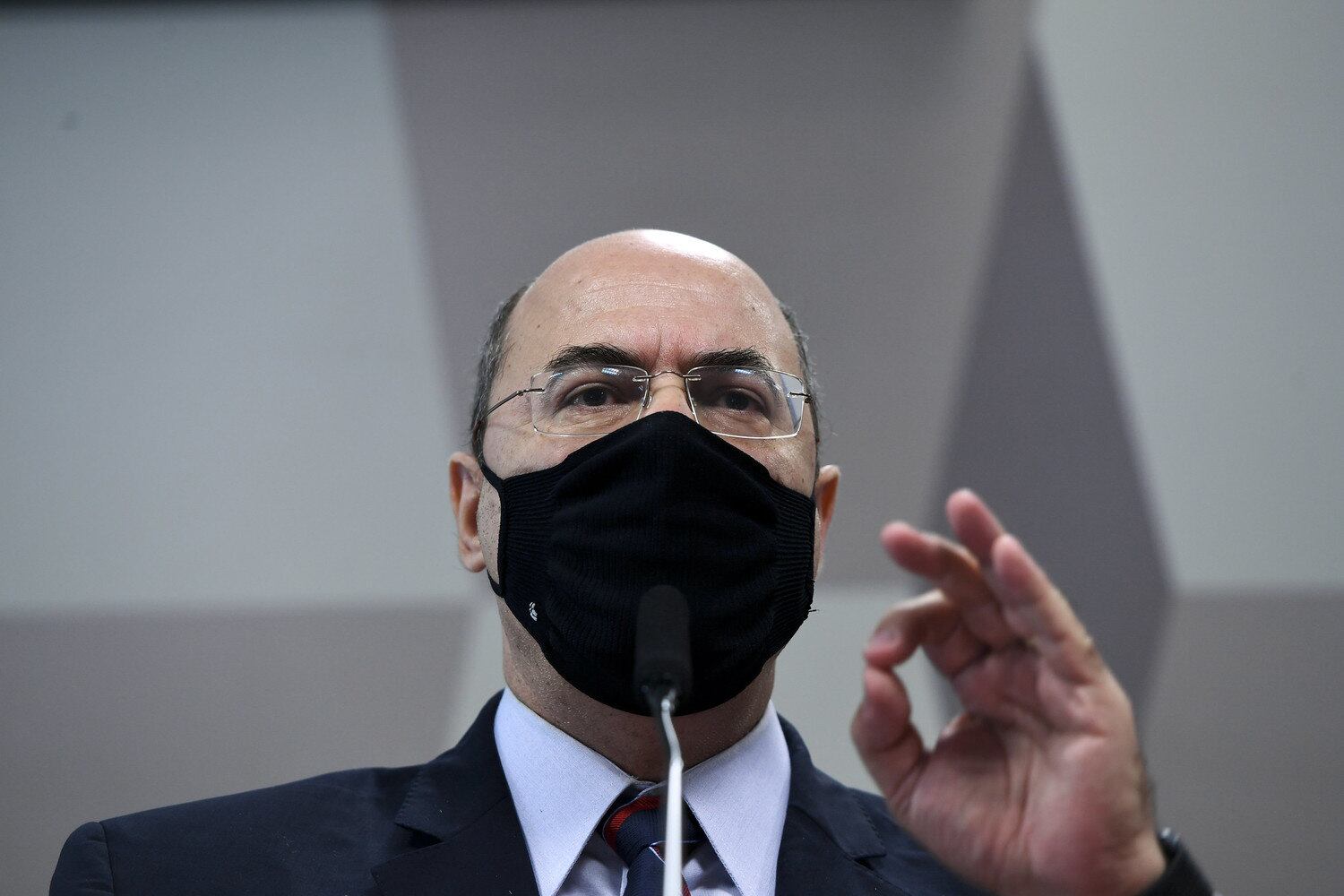 

 

À mesa, ex-governador do Rio de Janeiro, Wilson Witzel.

 

Foto: Edilson Rodrigues/Agência Senado