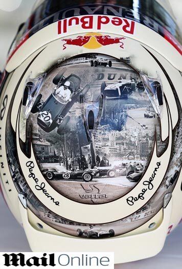Vettel homenageou o Sir Stirling Moss, famoso piloto inglês, que fez uma incrível corrida e venceu em Mônaco em 1961