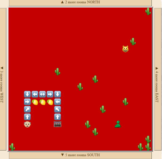 Seu personagem (você começa como um gato) explora um maravilhoso mundo feito de emojis, conversa com moradores nas vilinhas e explora o cenário. Interessante é ver o que acontece quando você interage (ou bate) em certos objetos