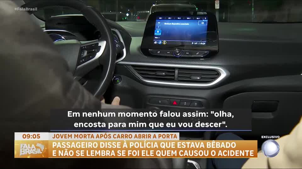 Caso Larissa: motorista que levava passageiro que abriu porta de carro fala pela primeira vez