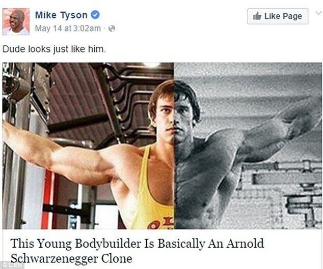 Ninguém menos que o lendário boxeador Mike Tyson se surpreendeu com a semelhança entre Ryskin e Schwarzenegger e compartilhou a história em sua rede social, afirmando que "este jovem fisiculturista é basicamente um clone Arnold Schwarzenegger"